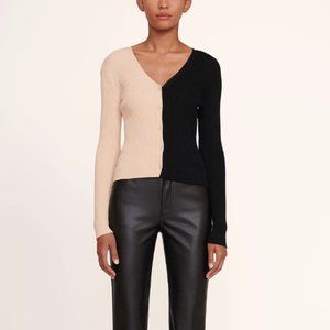 STAUD Cargo Sweater Cardigan Buff Black